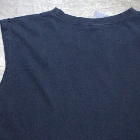 Vintage Nike Shirt Mens M Black Sleeveless Center Swoosh Streetwear Basketball - Picture 6 of 6